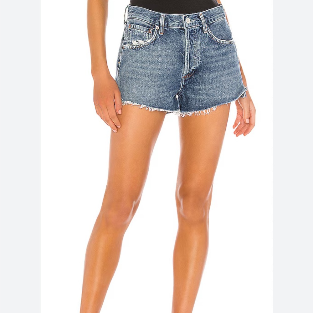 parker cut off high waist shorts low key size 24 agolde euc